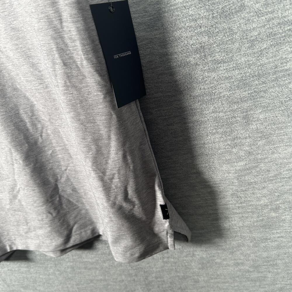 Ten Thousand Recover Shirt Mens Medium Gray Athletic Stretch Performance Tee NEW - Picture 4 of 9